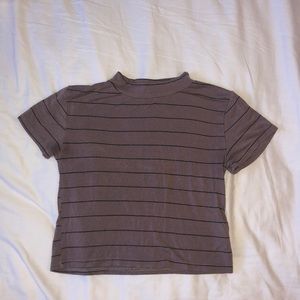 Striped cropped tee